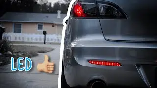 LED Smoked Reflectors Install on my MAZDA3