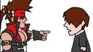 Anji vs un simio en Guilty Gear Accent core plus R