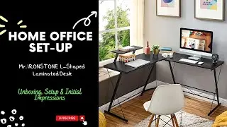 DIY Home Office Setup under 10K | L-Shaped Desk | Unboxing & Setup