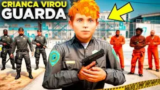 CRIANÇA DE 9 ANOS VIROU GUARDA DA PRISÃO NO GTA 5!😱