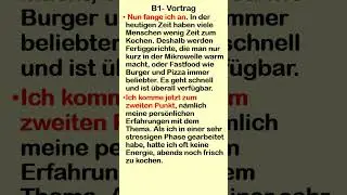 Fertiggerichte, Fertigessen|Fastfood oder gesund kochen?B1Pr&auml;sentation (Goethe/Telc).#deutschlernen
