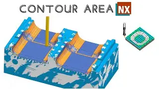 How to create Contour Area operation in NX. CONTOUR AREA. Siemens NX Contour Area.