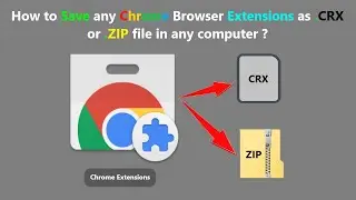 How to Save any Chrome Browser Extensions as .CRX or .ZIP file in any computer ?