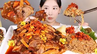 다 된 족발에 마라 얹기🧡 마왕족발 신메뉴 마라통구이, 마라볶음밥 먹방  Jokbal(pigs feet) [eating show] mukbang korean food