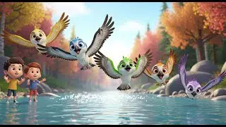 Five Little Ospreys Dive Dive Dive 🦅 | Nursery Rhymes for Kids & Baby Songs