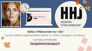 Kursen HHJ-Godk&auml;nd styrelsemedlem 15.1-12.2.2026 #johtaminen #ledarskap #hhj