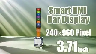3.71 inch 240x960 Bar Type HMI Display Intelligent Smart UART TFT LCD