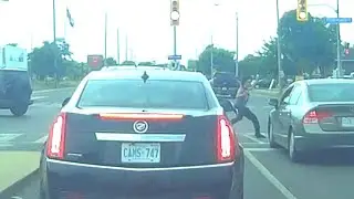 Jaywalker gets hit by a car - Crash #21