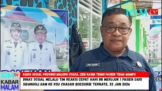 KABAR MALAM   DINAS SOSIAL MELALUI TRC MERUJUK 1 PASIEN DARI SIDANGOLI GAM   IGM tv