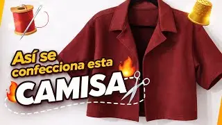 Así se confecciona una CAMISA cropped  Diseño y costura🔥#confección#diseñodemodas#camisa @juandahpe 