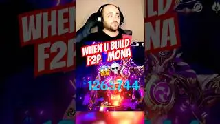 WHEN U BUILD #mona 😱  #genshinimpact #shorts