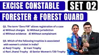 Excise Constable | Forester | Forest Guard GK Class 2026 🔥 Top Important Questions & Answers