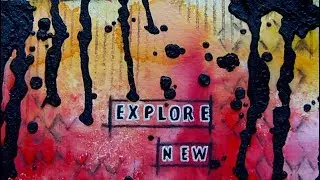 6 x 6 Mixed Media Art Challenge - Drips & Splatters #ArtfulEvidence