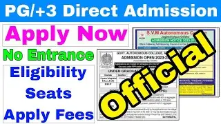 CPET PG Direct Admission 2023//Odisha PG Direct Admission Eligibility,Seats,Big Update,Apply Fees...
