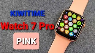 KIWITIME Watch 7 Pro IWO W37 PRO Smartwatch PINK Color Unbox & Quick View-Always On Display