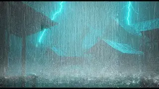 Heavy Rain & Thunder Ambience | Fall Asleep Fast, Relieve Stress & Sleep Peacefully