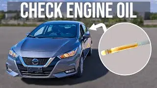 How to Check Engine Oil Level - Nissan Versa (2020-2026)