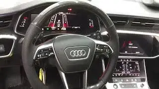 Audi A6 C8 modified Karbel style rear diffuser, carbon fiber spoiler, steering wheel