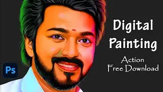 Digital Painting Photoshop | Actions Free Download | Digital Oil Painting | K Graphics 8428276789