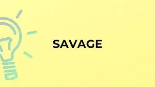 What is the meaning of the word SAVAGE?