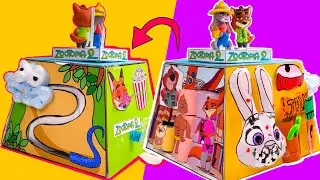 DIY🦊🐰ZOOTOPIA GAME BOARD BOX - Judy Hopps, Nick Wilde, Gary De'Snake Squishy play