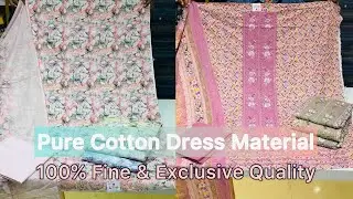Pure Cotton Dress Material |  Soft & Fine Fabric With Affordable Range | Manha Bridal Studio