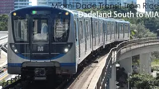 Miami Metrorail Train Ride(Dadeland South to Miami International Airport)