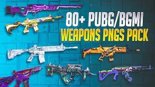 80+ Pubg/Bgmi Weapons Skins Pngs Pack Free Download | Bgmi renders Pack | Farhan Black
