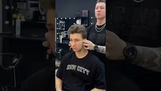 Мужская удлиненная стрижка. Круглая высокая градуировка. #haircut #haistyle #barber #reels #shorts