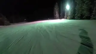 Snowboarding at Night