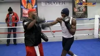 Adamek - Cunningham: Steve Cunningham Mitt Work with Naazim Richardson