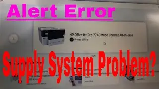 How to checking HP Officejet Pro 7740 inks cartridges Error can't print use HP Smart app