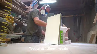 Test spraying MR Mdf with Morrells pre cat primer