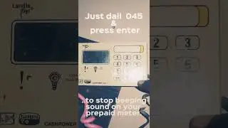 How to stop beeping sound on prepaid meter