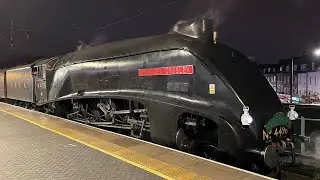 Sir Nigel Gresley Class A4 Pacific 4498 (BR 60007) on a rail tour from Ealing Broadway to Lincoln.