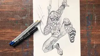 Человек-паук 🕸️(Marvel 👾) Рисование ✍️||Простой урок рисования||#рисунок #spiderman #marvel