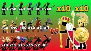 Legendary Golden Spearton and King zarek Can Defeat The All? Stick War Legacy 