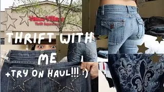thrift with me + try on haul (true religion, rock&republic, carhartt, diesel)
