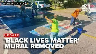 FDOT crews remove 'Black Lives Matter' mural in Pensacola