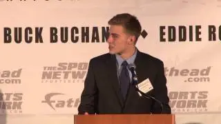 Football: Dec. 18, 2012 - John Robertson wins the Jerry Rice Award