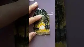 Transforming a Tea Bag into a Mini Masterpiece! 🎨✨ | Acrylic painting