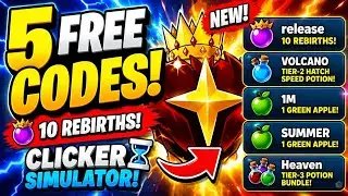 5 NEW WORKING CODES in Clicker Simulator! 🎁 FREE REBIRTHS & POTIONS!
