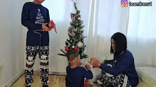 Our First Christmas tree in Canada. Decorating and Setting up | Family | No&euml;l | Team Kanu. 