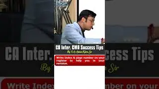 Советы по успеху в CA Inter. CMA || Гуру затрат и финансов || Сэр Ашиш Калра из Калифорнии