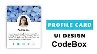 Attractive Profile Card UI Design sing CSS HTML-CodeBox