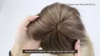 FULL SHINE HAIR TOPPER! 9.5*10CM BLONDE HAIR PIECES