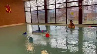 Zielwurf im Therapiebad vom  Wohnheim Balm, 17. Januar' 23: