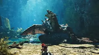 New Lagiacrus vs Rathalos Full Turf War - Monster Hunter Wilds TU2
