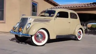1937 Ford De Luxe Tudor Sedan 2 Door in Tan & Ride on My Car Story with Lou Costabile