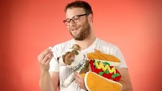 Seth Rogen Answers Fan Questions While Playing With Hot Dog Dogs